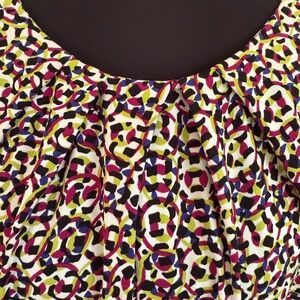 Liz Claiborne Pink and Green Patterned Blouse